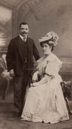 Hungary, &Aacute;rmin R&oacute;na and his wife Laura Stern, 1899, Róbert Róna, Mérei és Társa, photostudio, [object Object], [object Object], [object Object], [object Object], [object Object], Dokuforte #5