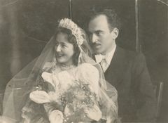 Hungary, Wedding of Ilona Klein and P&aacute;l Varga, 1945, Mari Schönwald, Antal Komjáthy Photo Studio, [object Object], [object Object], [object Object], [object Object], Dokuforte #490