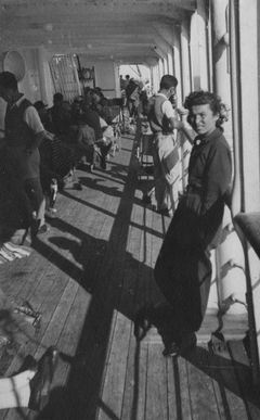 Hashomer Hatzair Hungary, 
On the ship Margit Weinberger, 1936, Yehudit Adel Sholdos, [object Object], [object Object], [object Object], [object Object], Dokuforte #2188