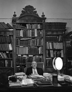 Hungary, Bérkocsis street,Scheiber Sándor utca, Jewish Theological Seminary – University of Jewish Studies. 
Professor Sándor Scheiber, the director of the University., 1982, Gabi Laron, Gabi Laron, [object Object], [object Object], Dokuforte #1245