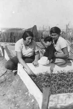 Israel,Eretz Israel, Hashomer Hatzair Hungary, next to a vegetable patch, 1937, Yehudit Adel Sholdos, [object Object], [object Object], [object Object], Dokuforte #2515
