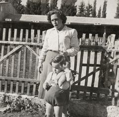 Israel, Kibbutz Maabarot, Hashomer Hatzair Hungary, Kibbutz Maabarot. Sholdos Aviva & her daughter Yehudit, 1953, Yehudit Adel Sholdos, [object Object], [object Object], [object Object], [object Object], [object Object], Dokuforte #2599
