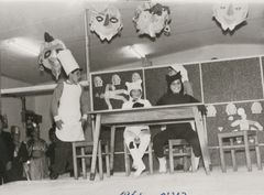 Israel, Kibbutz Maabarot, Purim, Yehudith Sholdos on the right, 1961, Yehudit Adel Sholdos, [object Object], Dokuforte #2913