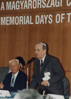 Memorial Days of the Zionist Resistance in Hungary (Chief Rabbi Dr. József Schweitzer (1922-2015), 1995, Yuval Alpan, [object Object], [object Object], [object Object], [object Object], [object Object], Dokuforte #2983