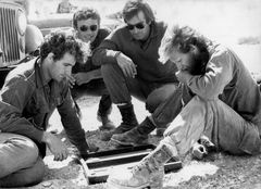 Israel, During the exercise, rest and immediately playing backgammon. I’m facing the platoon commander Shaul, with the deputy company commander Haggai and Strol observing.

With cooperation of Nadav Mann / Bitmuna, 1973, Dany Benshalom, Dany Benshalom, [object Object], [object Object], [object Object], [object Object], [object Object], [object Object], [object Object], [object Object], Dokuforte #3080