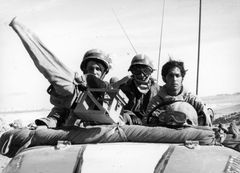 Sinai, During the combined exercise with the armored forces, from the right: Nabat - Dany - Eldad.

With cooperation of Nadav Mann / Bitmuna, 1973, Dany Benshalom, Dany Benshalom, [object Object], [object Object], [object Object], [object Object], [object Object], [object Object], [object Object], Dokuforte #3087