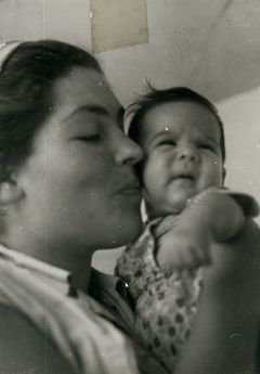 Israel, Kibbutz Tziklag,Kibbutz Lahav, The wife and daughter of Benny Barzilay, 1957, Benny Barzilay, [object Object], [object Object], [object Object], [object Object], Dokuforte #3162