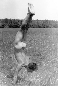 Protectorate of Bohemia and Moravia, Handstand - from a photography workshop notebook.

With cooperation of Nadav Mann / Bitmuna, 1942, Dany Benshalom, Rafi Benshalom, [object Object], [object Object], [object Object], [object Object], Dokuforte #3408