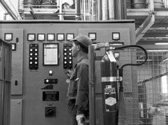 Israel, The PVC sheet production system with the "Calender B-18" at the HaOgen factory,
Zvi Shahar, 39 (Shechter).

With cooperation of Nadav Mann / Bitmuna, 1964, Dany Benshalom, Rafi Benshalom, [object Object], [object Object], [object Object], [object Object], Dokuforte #3426