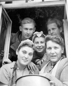 Protectorate of Bohemia and Moravia, Rafi Benshalom's mother, Grandma Arna Friedel-Motya, is seen in the foreground and on the right. She taught cooking courses during the movement's training.

With cooperation of Nadav Mann / Bitmuna, 1943, Dany Benshalom, Rafi Benshalom, [object Object], [object Object], [object Object], [object Object], [object Object], Dokuforte #3370