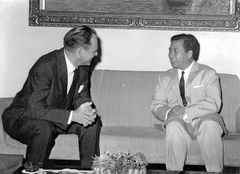 Cambodia, Prince Sihanouk and Ambassador Rafi.

With cooperation of Nadav Mann / Bitmuna, 1967, Dany Benshalom, Rafi Benshalom, [object Object], [object Object], Dokuforte #3645