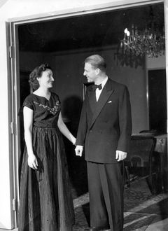 Czechoslovak Republic, Rafi and Tamar Benshalom in formal attire for the credential presentation ceremony in Czechoslovakia. Later, the clothes were used in the costume storage for the Purim party at HaOgen.

With cooperation of Nadav Mann / Bitmuna, 1948, Dany Benshalom, Rafi Benshalom, [object Object], [object Object], [object Object], [object Object], [object Object], Dokuforte #3548