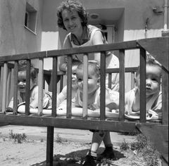 Israel, אבקה שרון with the children of Narkis, 1950, Ruth Lackner Hiller / Kibbutz Haogen Archive, [object Object], [object Object], [object Object], [object Object], [object Object], Dokuforte #4168