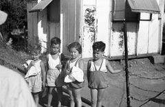 Israel, רפי תמיר, נוגה ענבר, עמוס פלג ושאול נשרי, 1955, Ruth Lackner Hiller / Kibbutz Haogen Archive, [object Object], [object Object], [object Object], [object Object], [object Object], [object Object], Dokuforte #4658