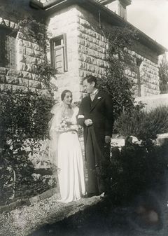 Eretz Israel, The wedding of Naftali and Peggy, 1936, Shmuel Brenner, [object Object], [object Object], [object Object], Dokuforte #4753