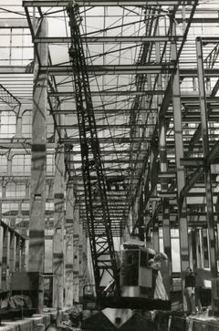 Israel, Sugar factory in Afula. April 1955. Production of the tubes' parts in the tubes factory in Tzrifin., 1955, Agi Bar Sela, [object Object], [object Object], [object Object], [object Object], [object Object], Dokuforte #4890
