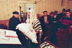 Hungary,Ukraine,Czechoslovak Republic, This changed drastically with the introduction of discriminatory laws, ghettoization, and physical extermination. After World War II, the remaining and diminished Jewish population of Carpathian Ruthenia faced even greater hardship due to the intensifying antisemitism after 1967.
From 1974, mass emigration began to Israel, the United States, Canada, and other Western countries. By 1990, only a very small Jewish community remained in Munkács., 1993, Ferenc Kiss, Ferenc Kiss, [object Object], [object Object], [object Object], [object Object], [object Object], Dokuforte #5006