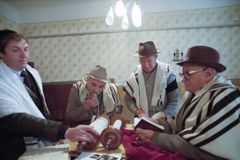 Hungary,Czech Republic,Ukraine, Subcarpathia, In 1690, Orthodox Jews (primarily from Poland) began settling in Subcarpathia. By 1939, the Jewish community of Munkács made up half of the town’s population and maintained a vibrant life.
It drastically changed with the introduction of discriminatory laws, ghettoization. After World War II, the remaining and diminished Jewish population of Subcarpathia faced even greater hardship due to the intensifying antisemitism., 1993, Kiss Ferenc, Kiss Ferenc, [object Object], [object Object], [object Object], Dokuforte #5077