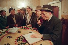 Hungary,Czech Republic,Ukraine, Subcarpathia, In 1690, Orthodox Jews (primarily from Poland) began settling in Subcarpathia. By 1939, the Jewish community of Munkács made up half of the town’s population and maintained a vibrant life.
It drastically changed with the introduction of discriminatory laws, ghettoization. After World War II, the remaining and diminished Jewish population of Subcarpathia faced even greater hardship due to the intensifying antisemitism., 1993, Kiss Ferenc, Kiss Ferenc, [object Object], [object Object], [object Object], Dokuforte #5145